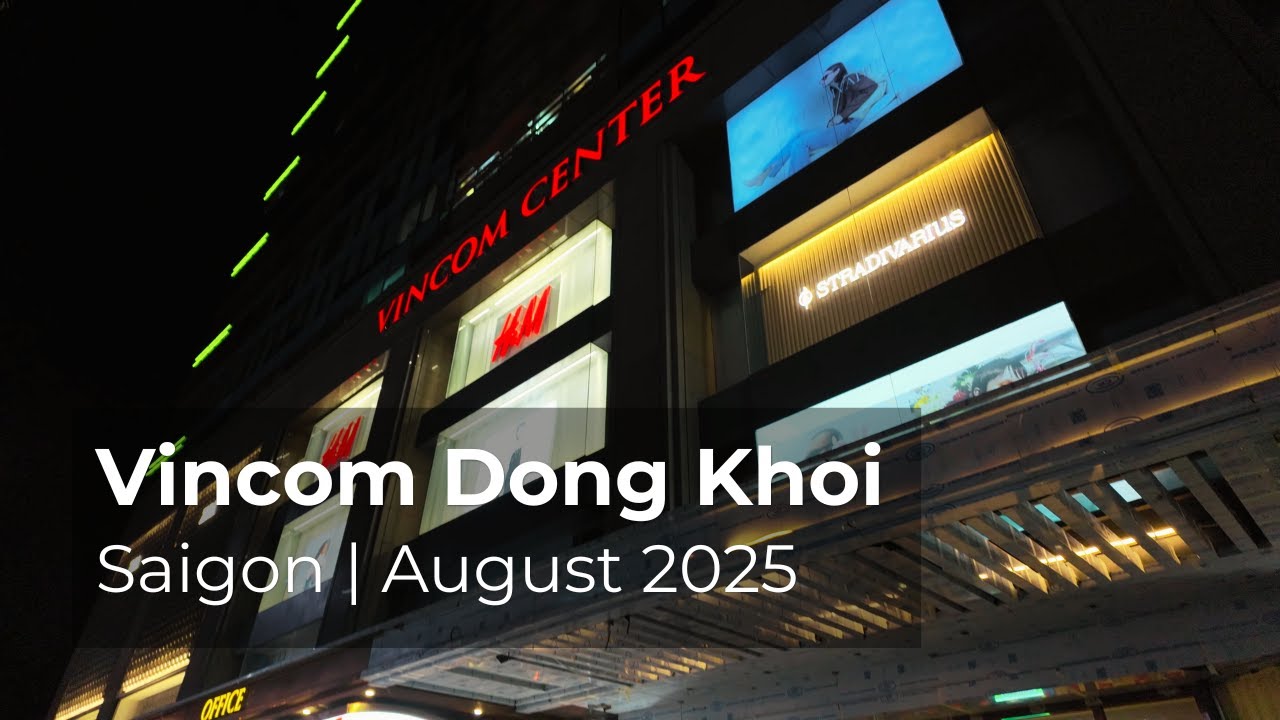 🇻🇳 [4K] Vincom Center Đồng Khởi Walk | Saigon District 1 Vietnam | Evening City Mall Ambience 2025