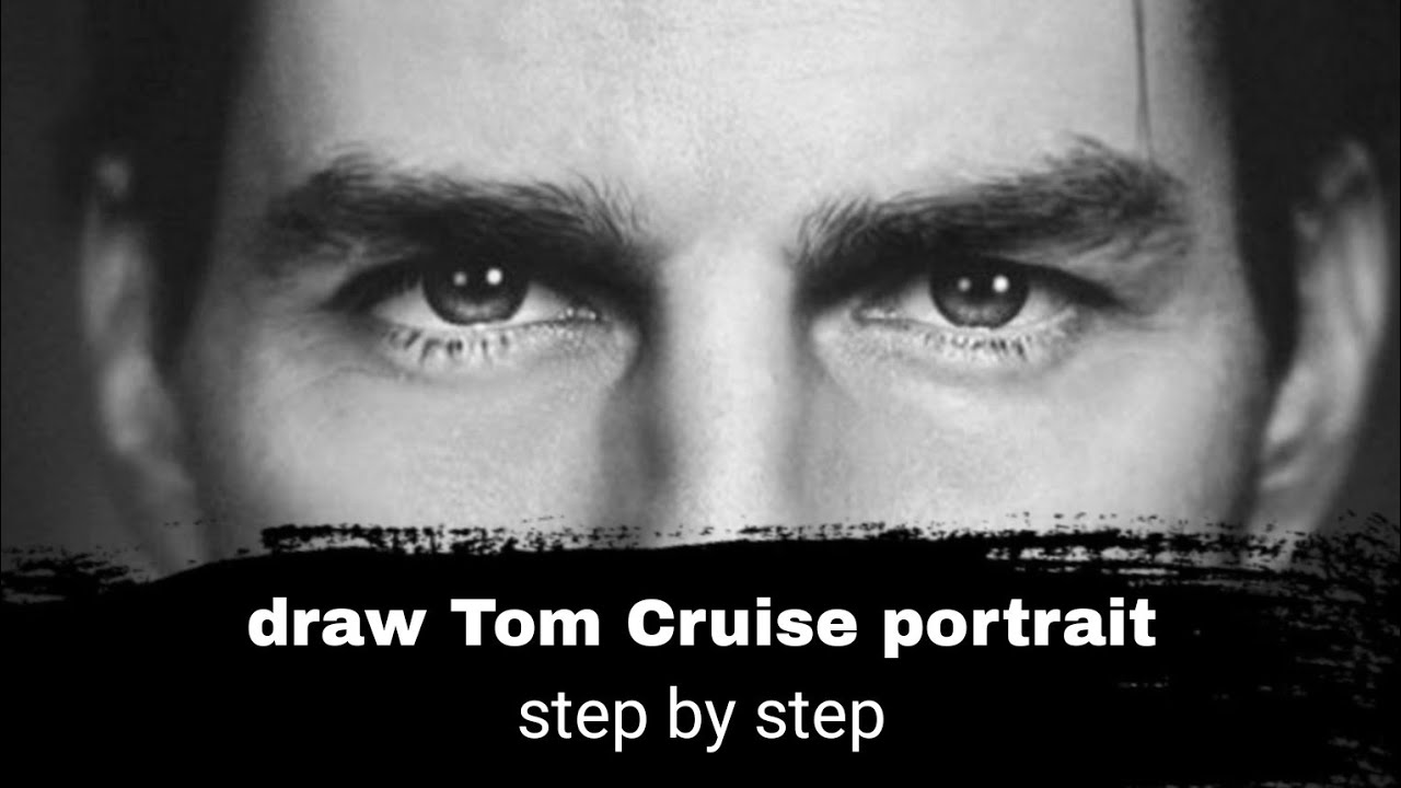 🎬 Complete Charcoal Portrait Drawing Tutorial | Tom Cruise Full Realistic Sketch