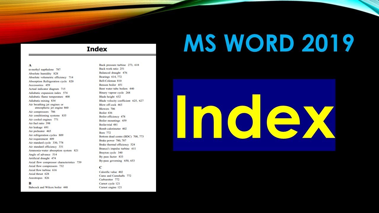 How to create Index in MS Word || What is difference BT table of contents and Index || Reference Tab