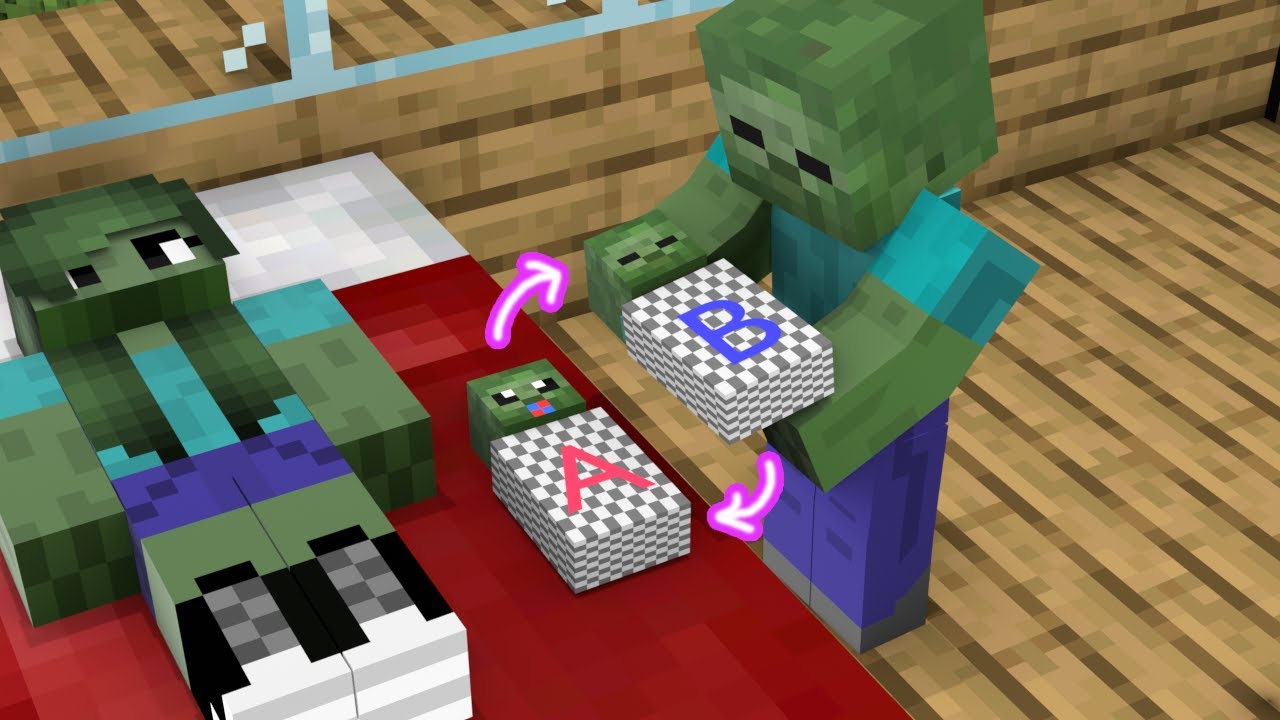 Baby Zombie Swapped - Sad Story - Minecraft Animation