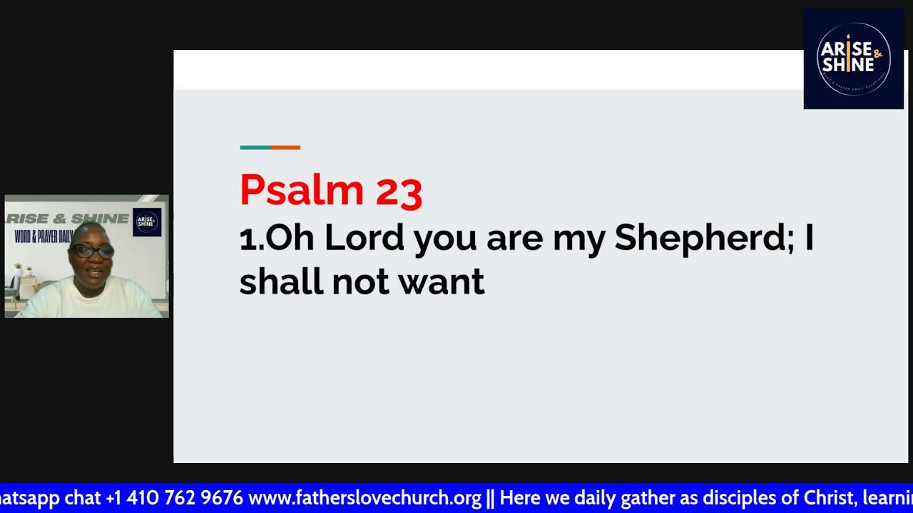 ARISE & SHINE DAILY DEVOTIONAL || SATURDAY MARCH 14TH  || INTERCESSION FOR CHILDREN.