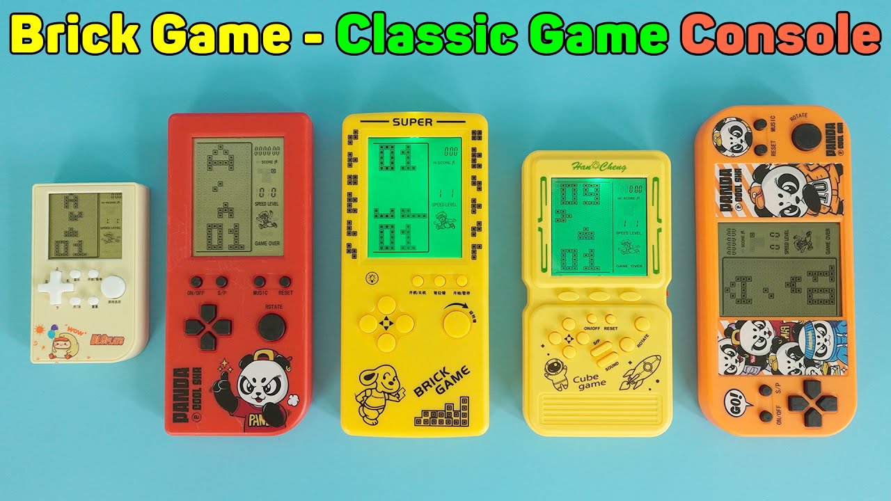 Brick Game Large Screen - Tetris Classic Game Console, Green Backlight & Portable | Unboxing Review
