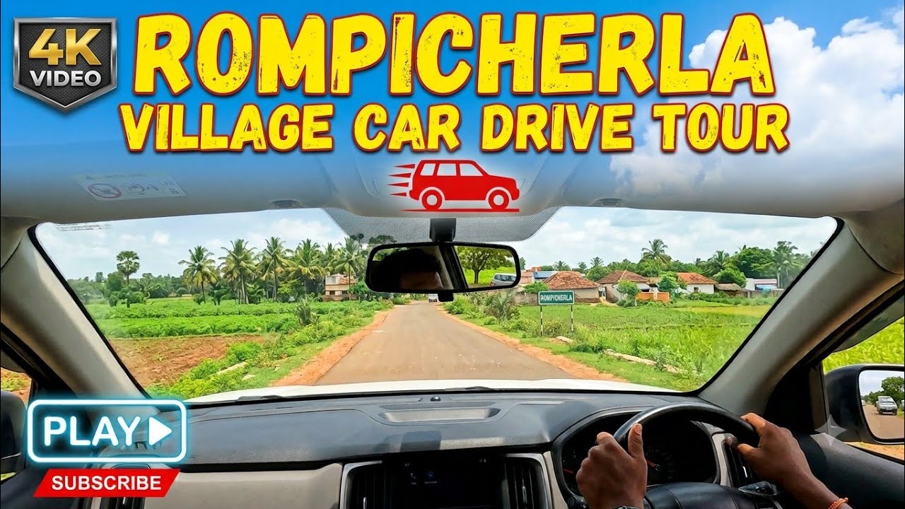 [India 4k] Rompicharla village car drive tour || Palnadu AP || September 2026
