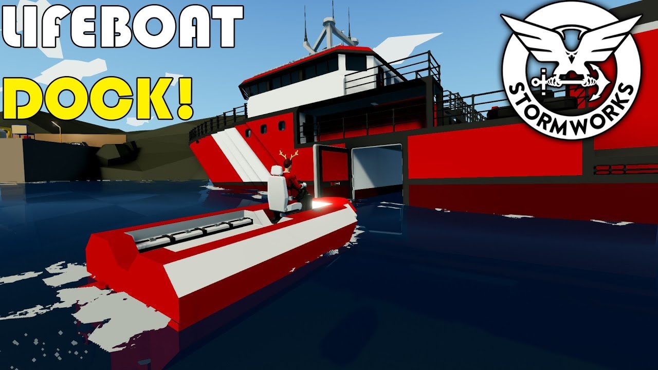 Lifeboat Dock Area  -  Research Ship  -  Stormworks Gameplay  -  Part 17