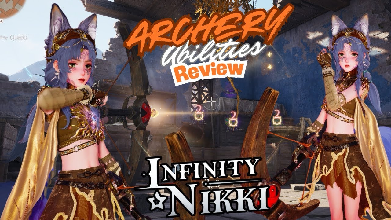 Infinity Nikki Archery Abilities Review! (Default, Mushroom Zephyr, Shadow Bow and Astral Tide)