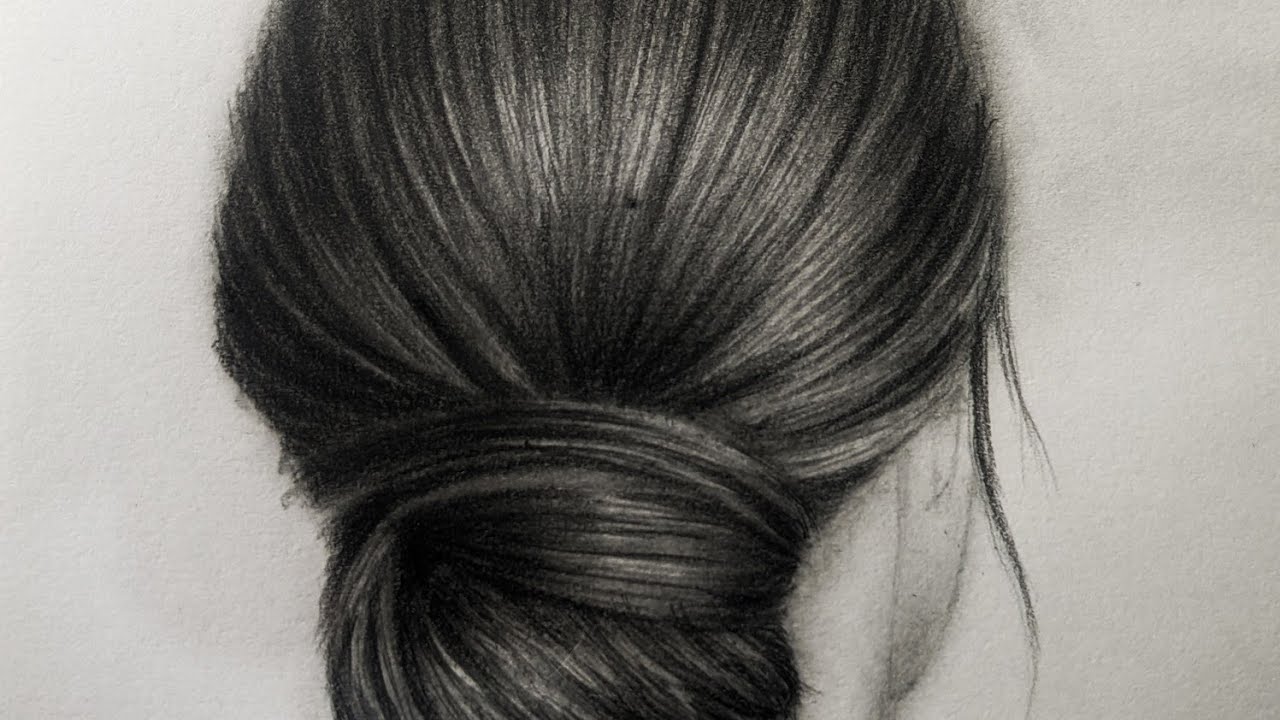 How to draw realistic hair step by step 
