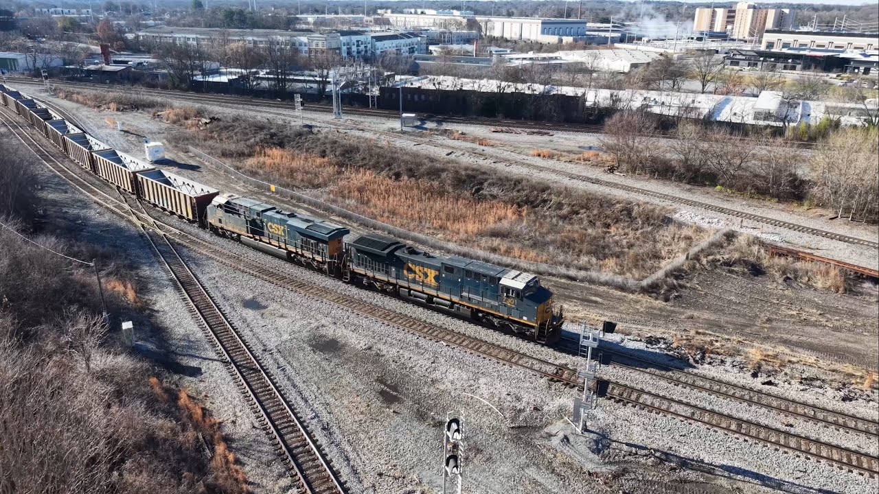 An NS Stack, a CSX Coal Train, the Transfer Returns and Light Engine Moves