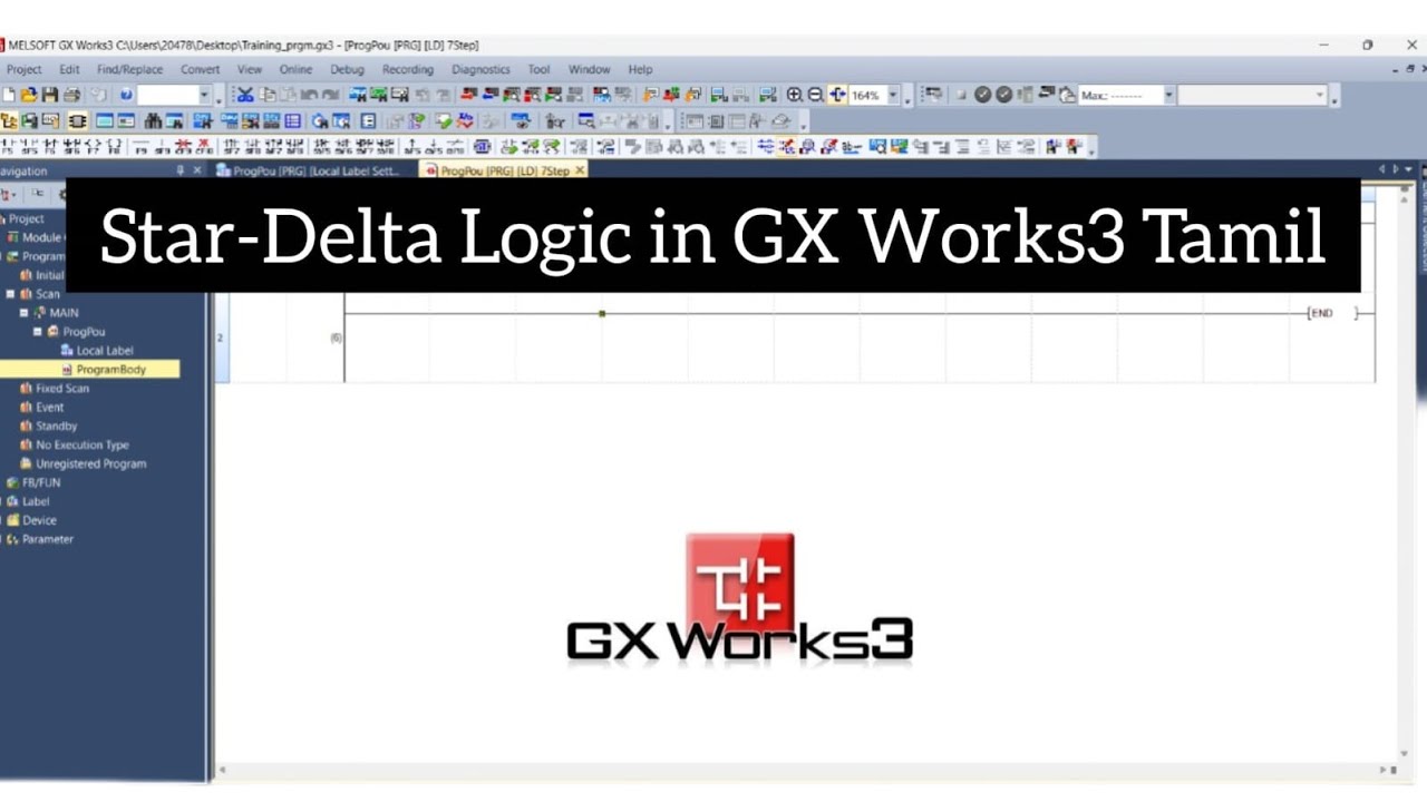Star-Delta PLC Logic in GX Works3 in Tamil