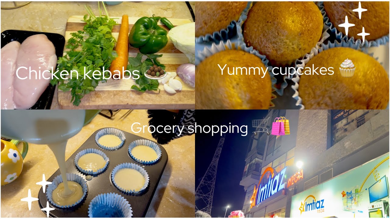 New oven mein cupcakes bnae😍🧁💖|| How to Make cupcakes || chicken vegetable kebabs🧆