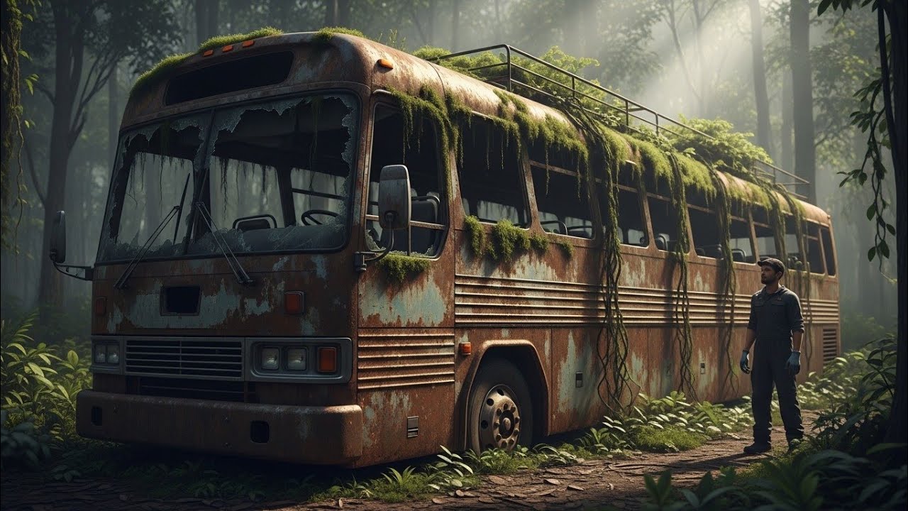 “100-Year-Old Abandoned Luxury Bus Restoration in the Jungle | Extreme dirty  Before & After” 
