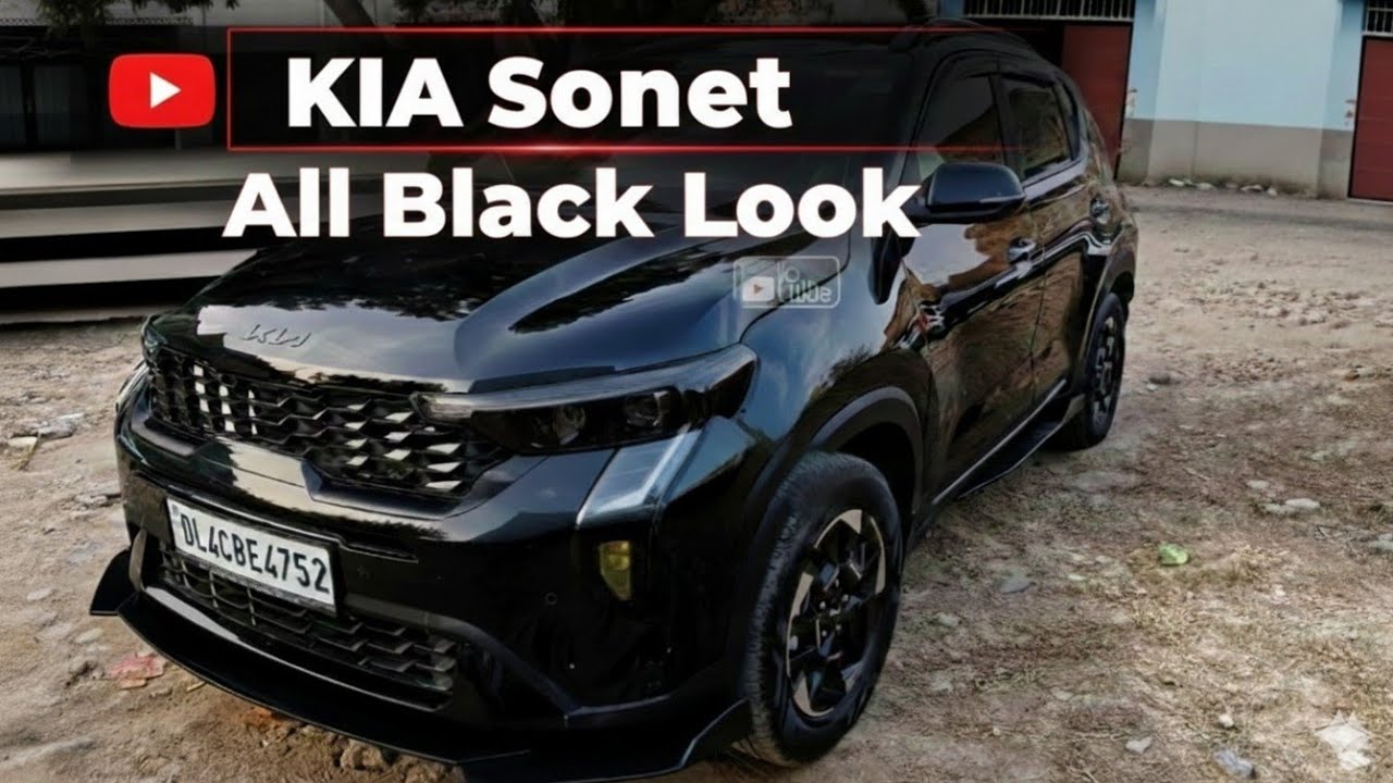 “₹15000 Spent on Kia Sonet Modification — Final Result 😱 | FULL BLACK KIA SONET 