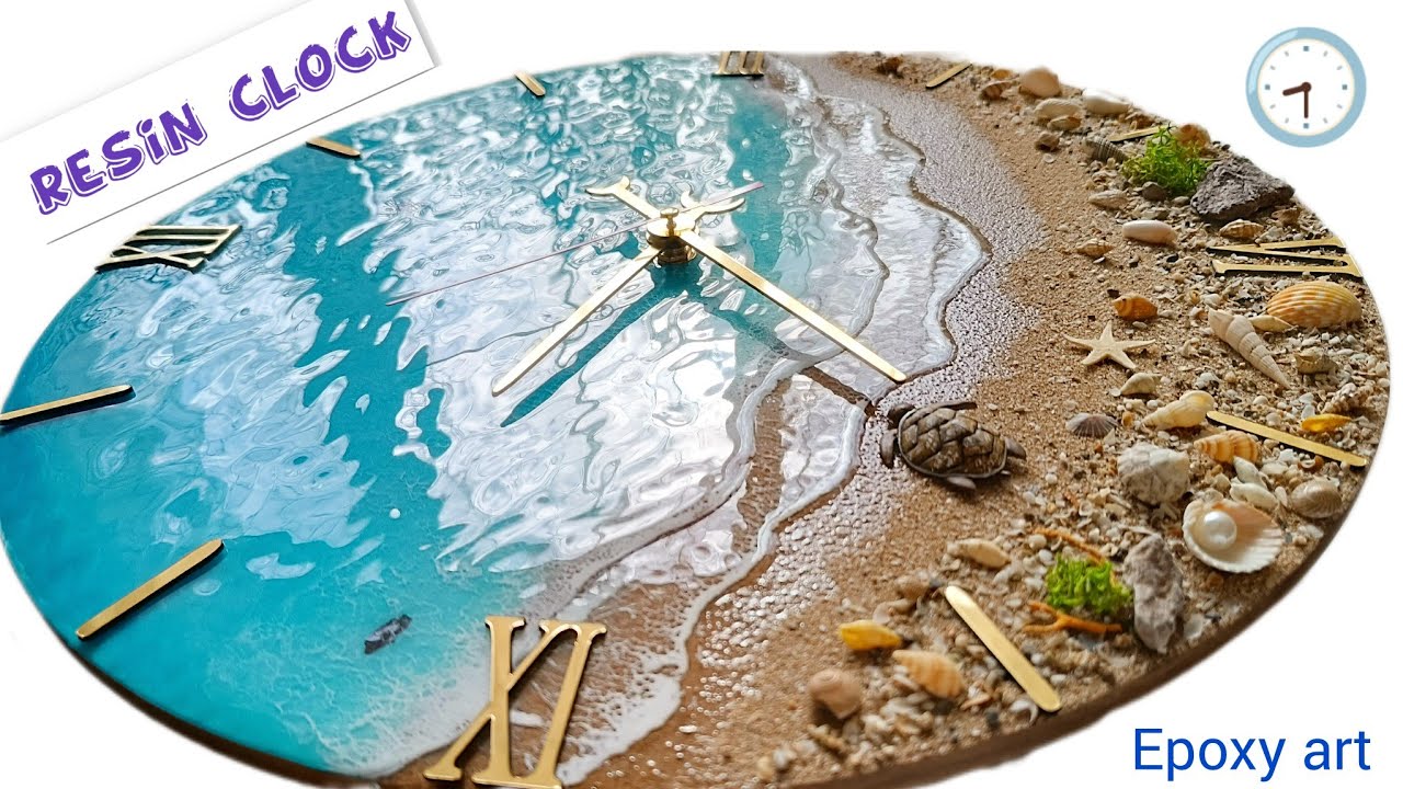 How to Make a Resin Wall Clock with Ocean and Beach Design | Create Professional Resin Cells