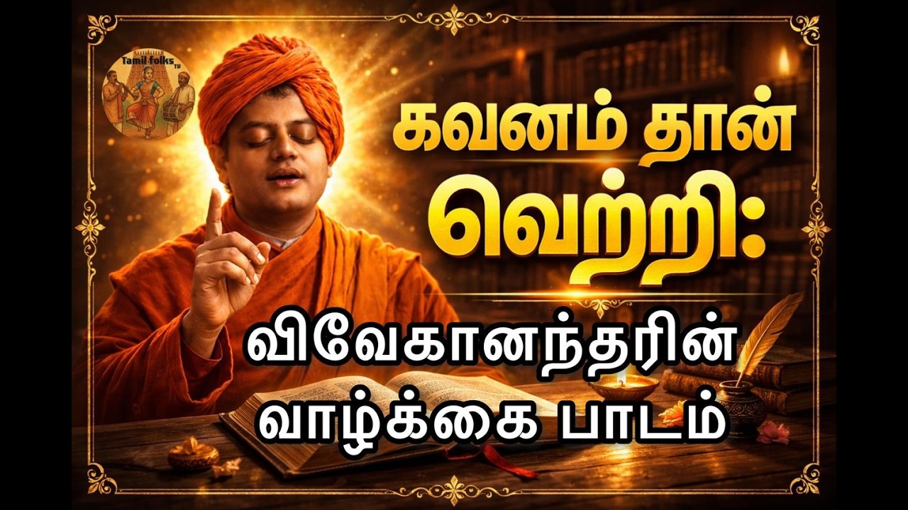 கவனம் தான் வெற்றி விவேகானந்தரின் வாழ்க்கைப் பாடம்.