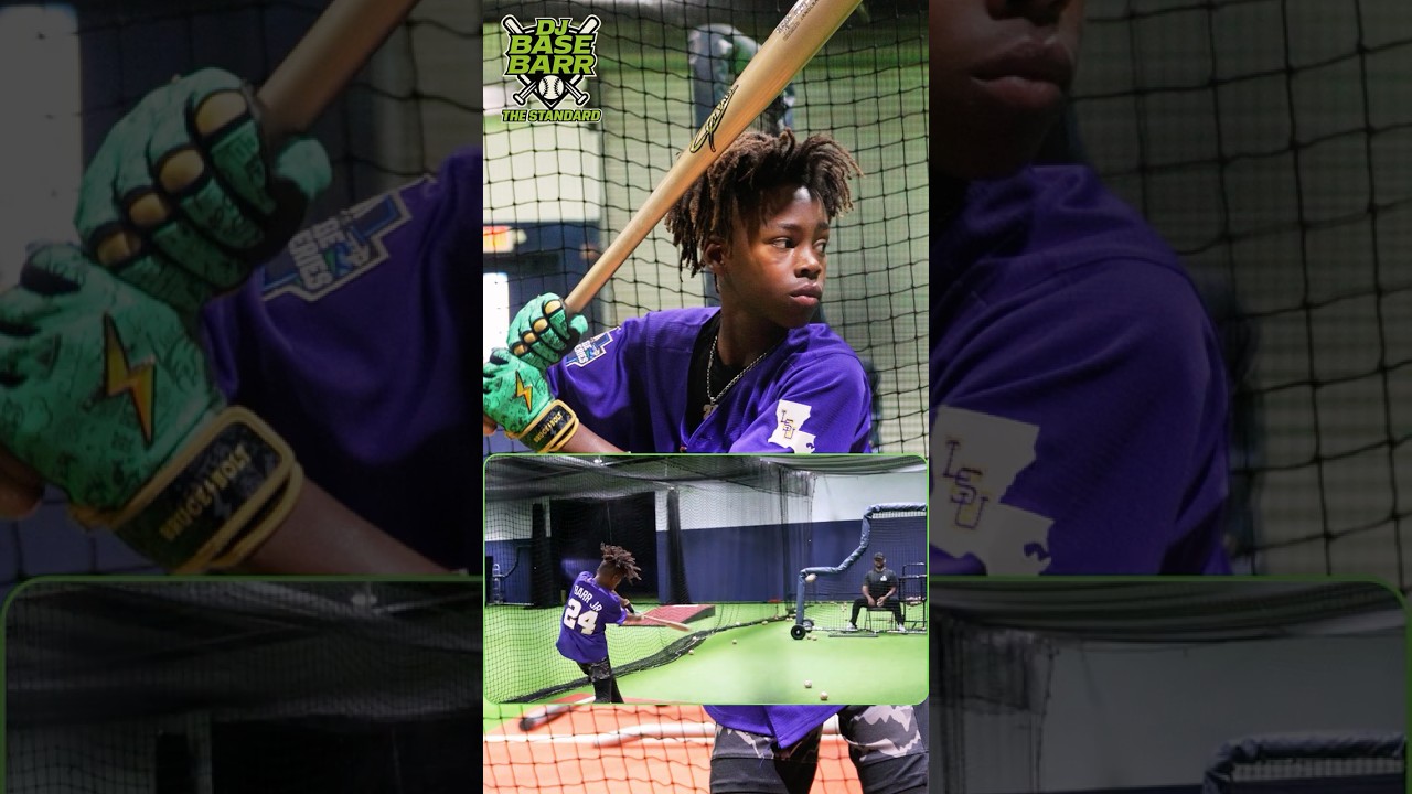 11-Year-Old DJ Barr Locking In With His New Wood Bat 💥⚾️