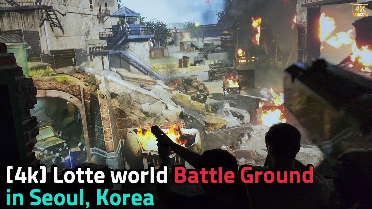 【4K】 Lotte world indoor Amusement Park Battle Ground in Seoul, Korea