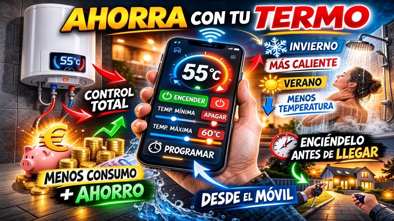 Cómo AHORRAR con tu TERMO eléctrico 🔥 Control total desde el móvil