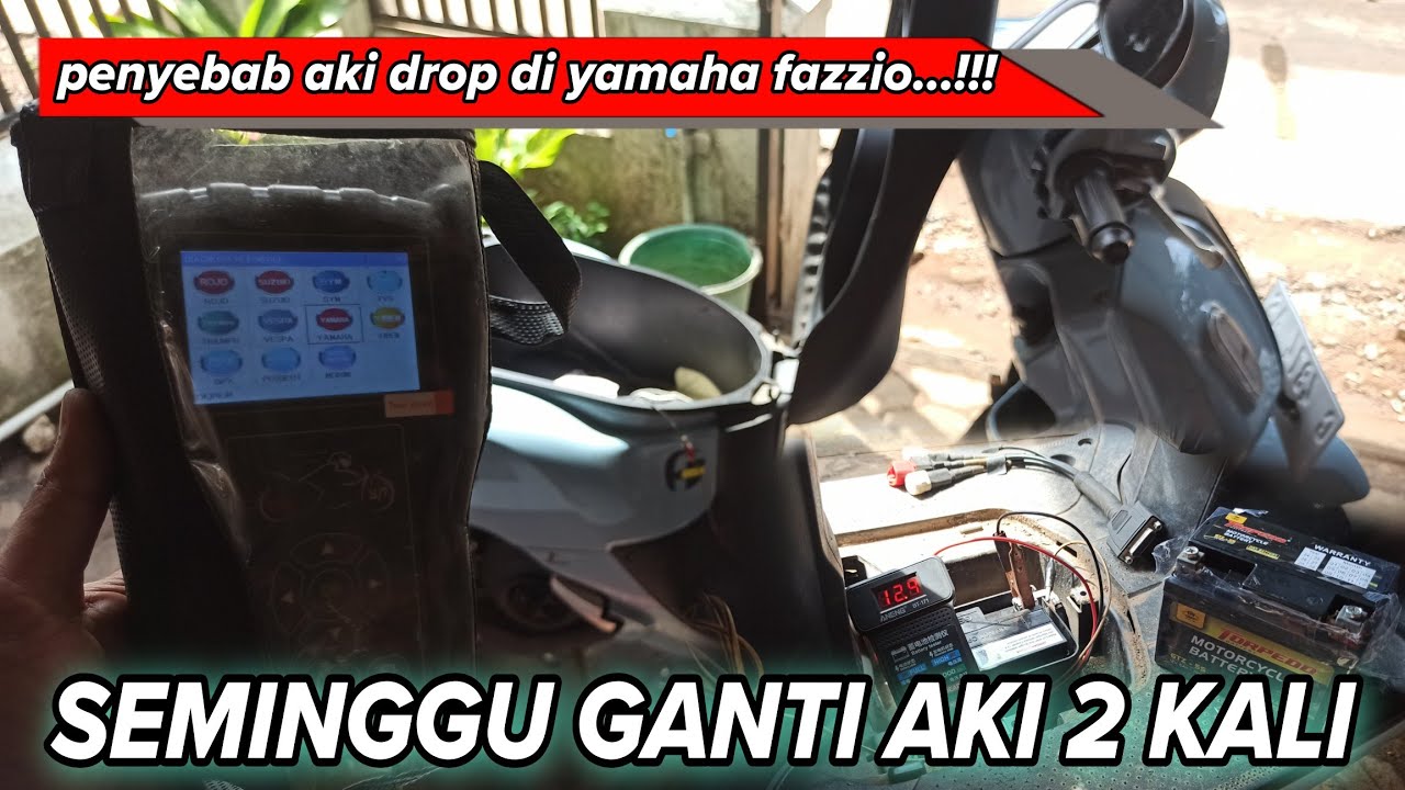 penyebab aki yamaha fazzio cepet down | belum genap seminggu ganti aki 2 kali