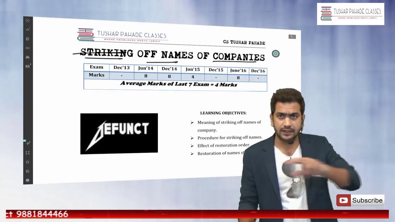 All about Striking Off   Company Law