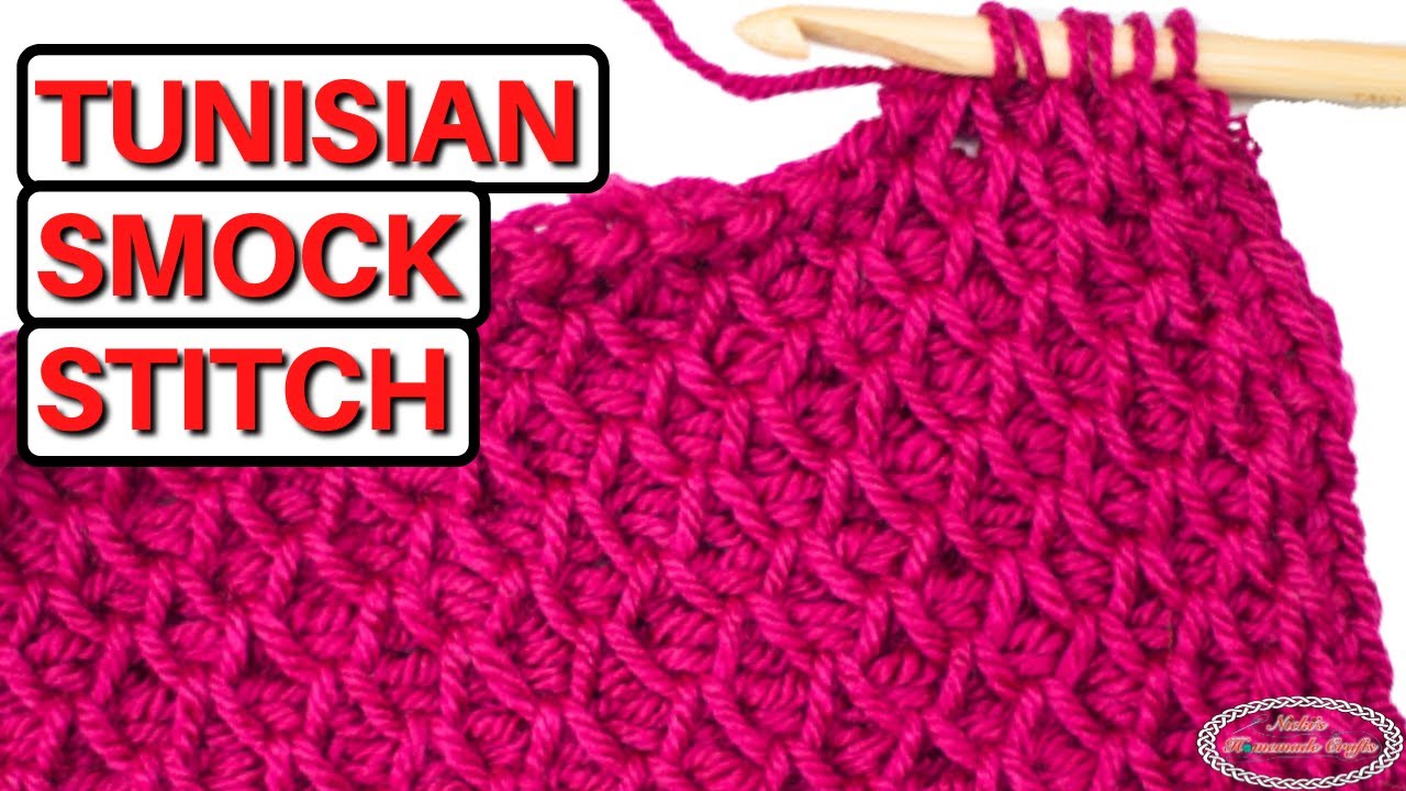 How to CROCHET the SMOCK STITCH aka HONEYCOMB 2 - Easy Tunisian Crochet