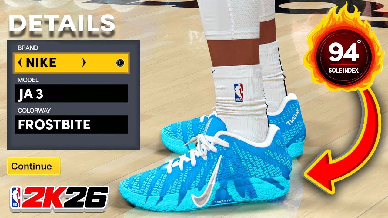 NBA 2K26 Shoe Creator: Nike Ja 3 &ldquo;Frostbite&rdquo;