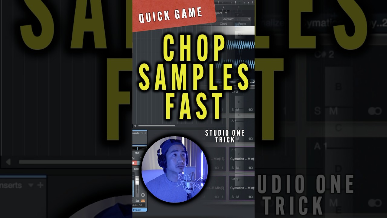 How I Chop Samples in Studio One &mdash; Quick Game #QuickGame #StudioOne #BeatMaking #rsproductions