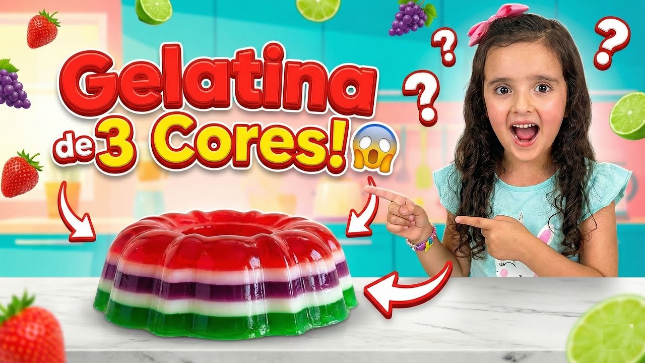Gelatina de 3 Cores!  Será Que Deu Certo? 😲🌈
