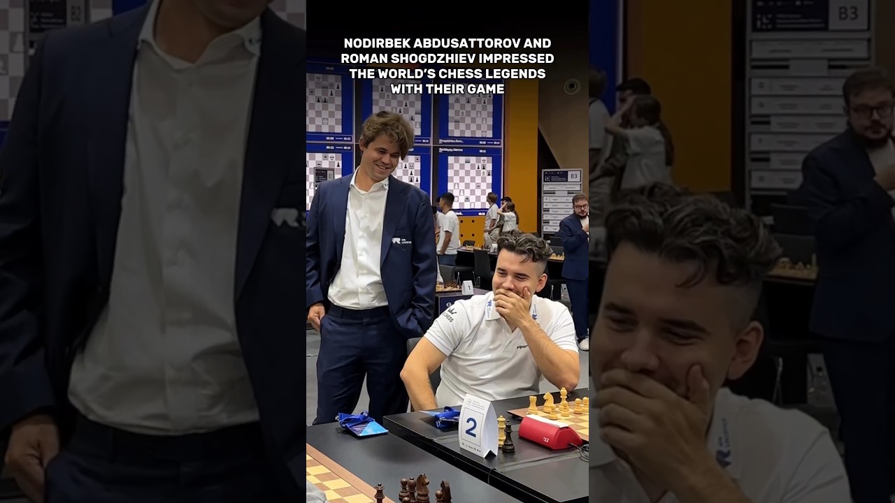Why are Magnus & Nepo laughing!?😂 #magnuscarlsen #chessgame #fide #chessco#chessbaseindia #shorts #a