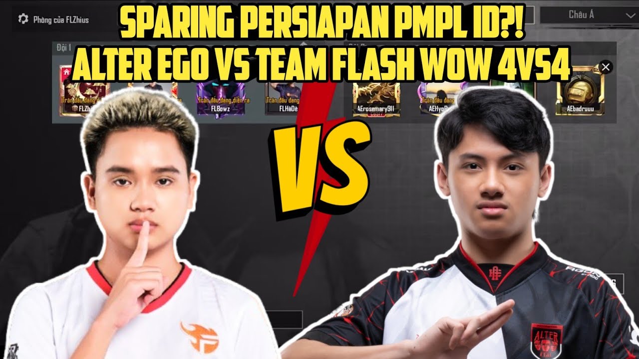 SPARING PERSIAPAN PMPL⁉️ ALTER EGO VS TEAM FLASH WOW 4VS4 - PUBG MOBILE