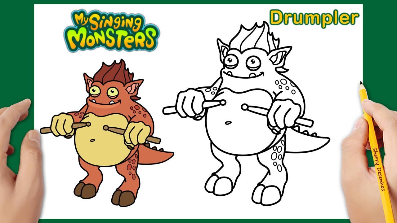 Como Desenhar My Singing Monsters Drumpler | How to draw My Singing Monsters Drumpler