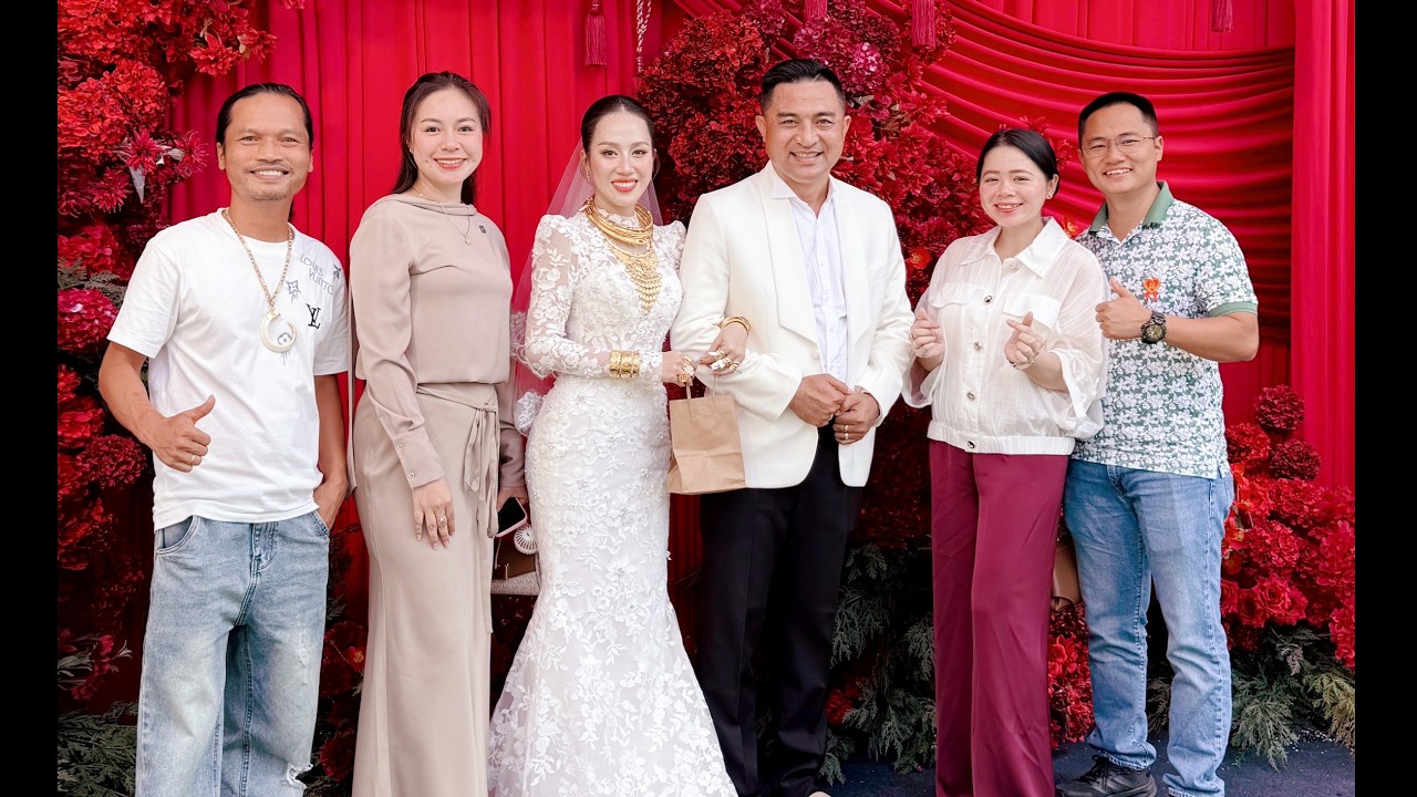 C&ugrave;ng mẹ Bầu Phan Diễm, a Gi&agrave; L&agrave;ng T&acirc;y Nguy&ecirc;n, a Phạm Dũng dự đ&aacute;m cưới tại Rạch Gi&aacute;