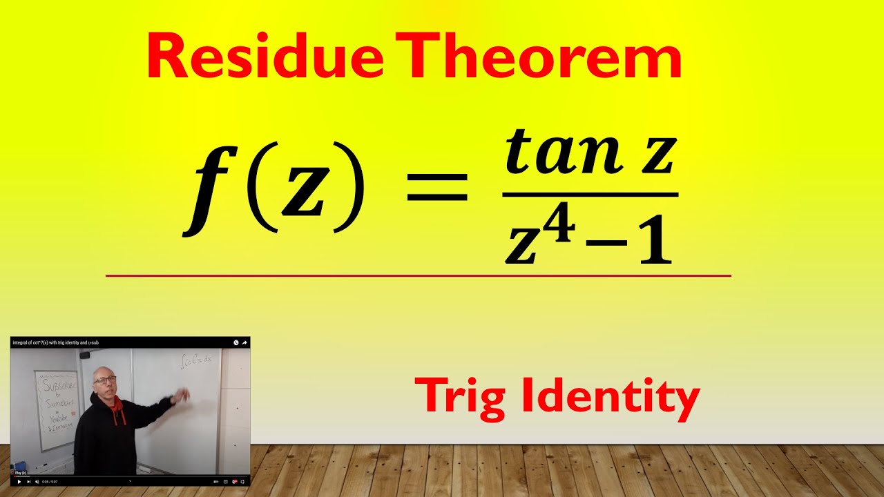 Residues of a Function using Tangent Trig Identities and Complex Analysis