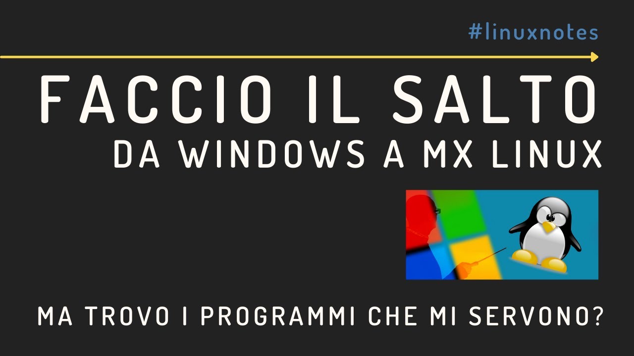 Passo da Windows a MX Linux: trovo i programmi che mi servono?