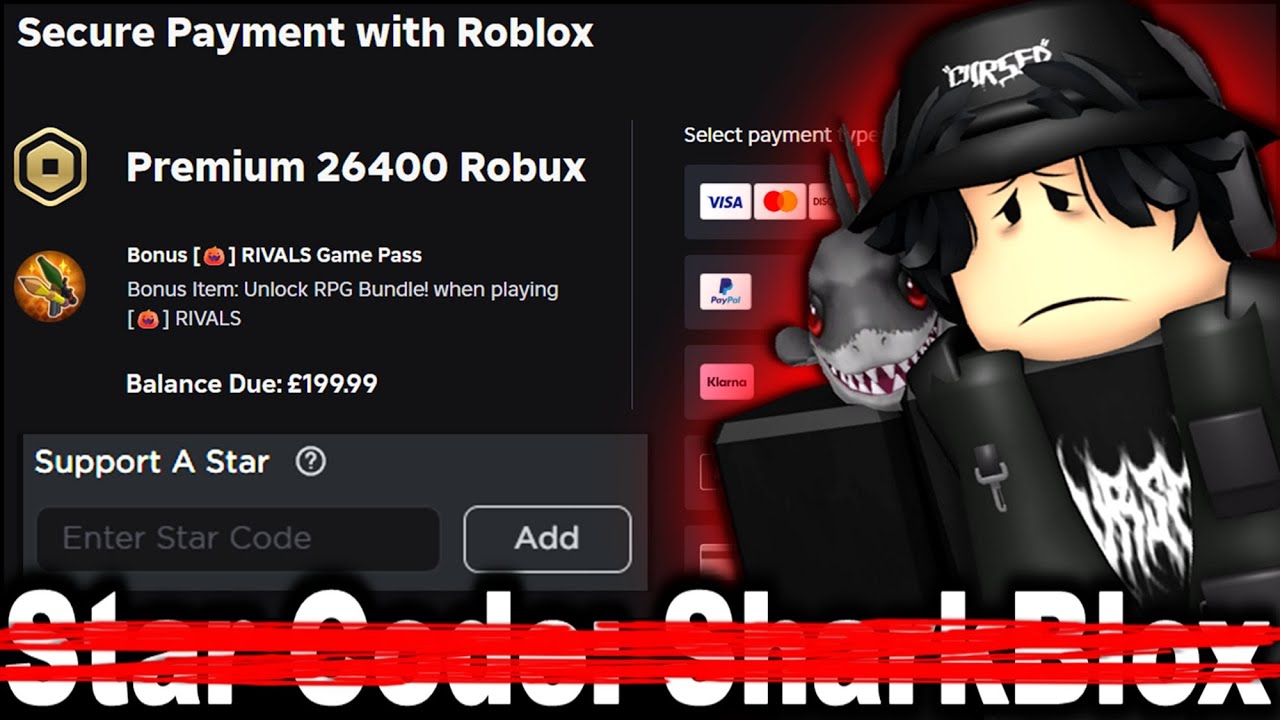 Don't use star code sharkblox I guess... (ROBLOX NEWS)