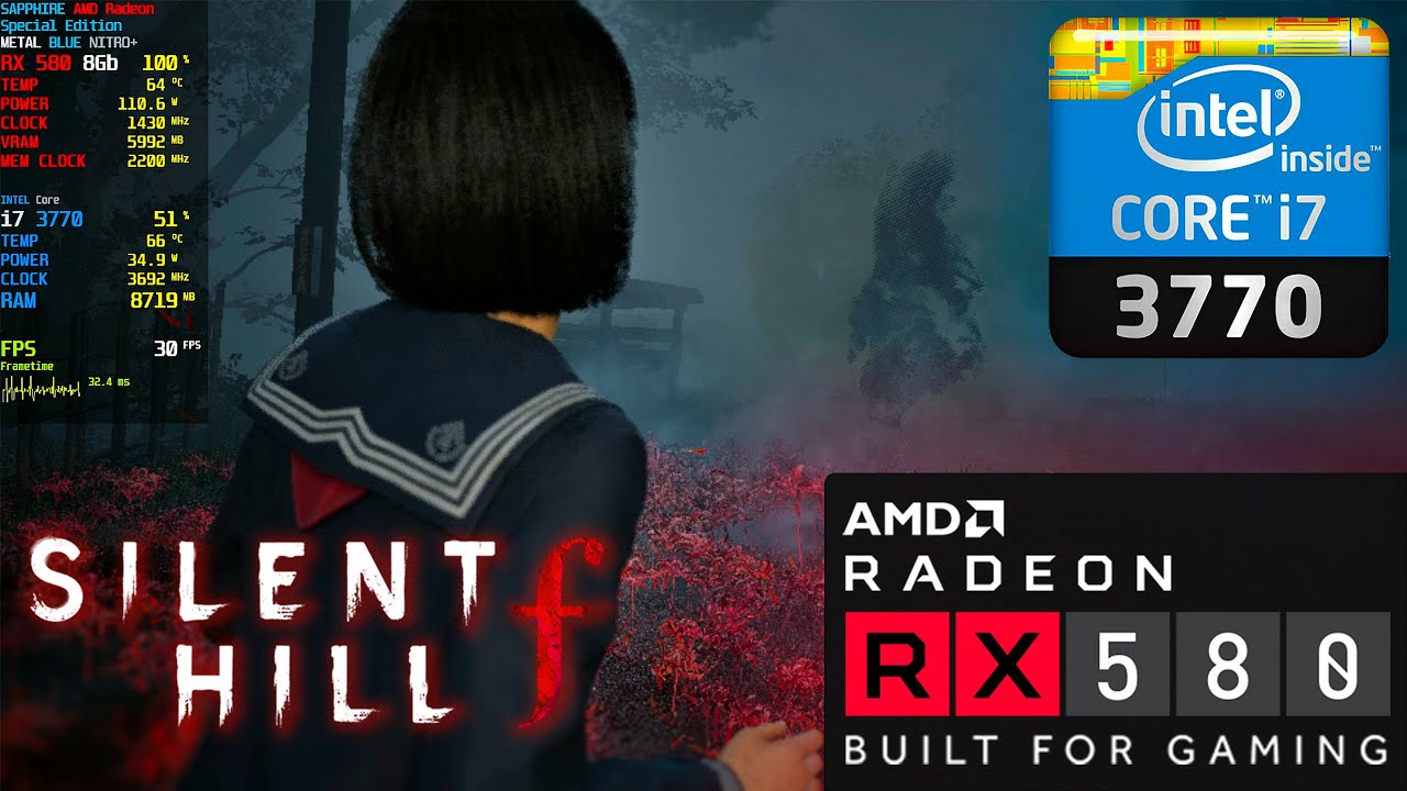 SILENT HILL f - Intel Core i7-3770 | Radeon RX 580 SAPPHIRE NITRO+ 8GB | 16GB | HDD