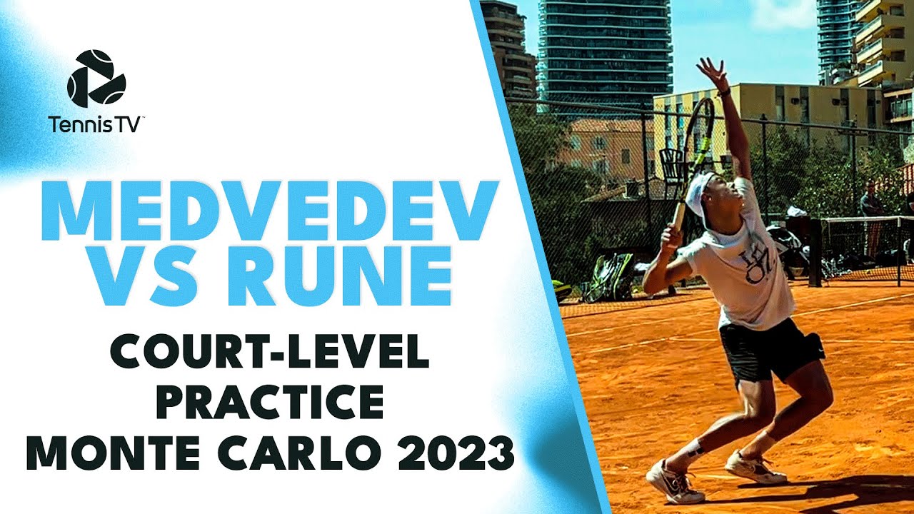 Daniil Medvedev's Return To Clay Against Holger Rune | Monte Carlo 2023 Court-Level Practice