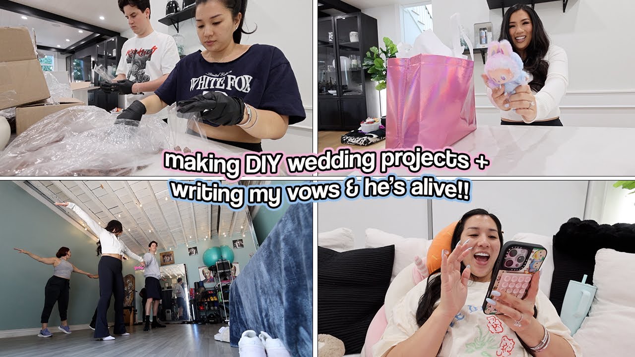 MAKING DIY WEDDING PROJECTS + Writing My Vows!!