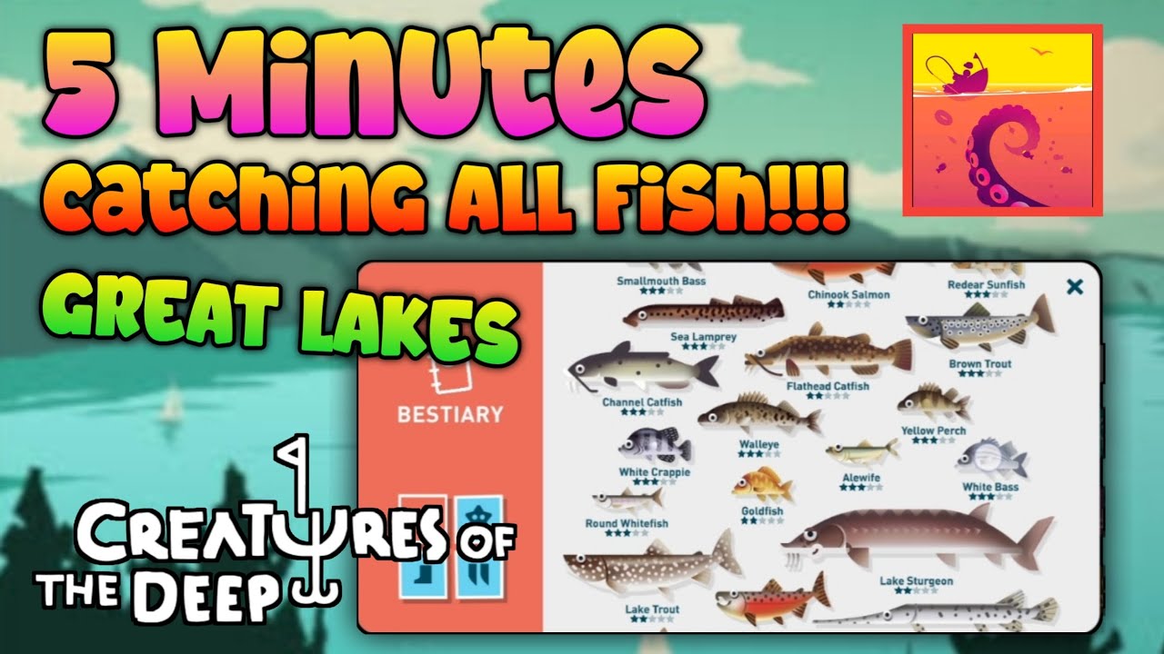 ALL FISH IN GREAT LAKES - CREATURES OF THE DEEP FISHING