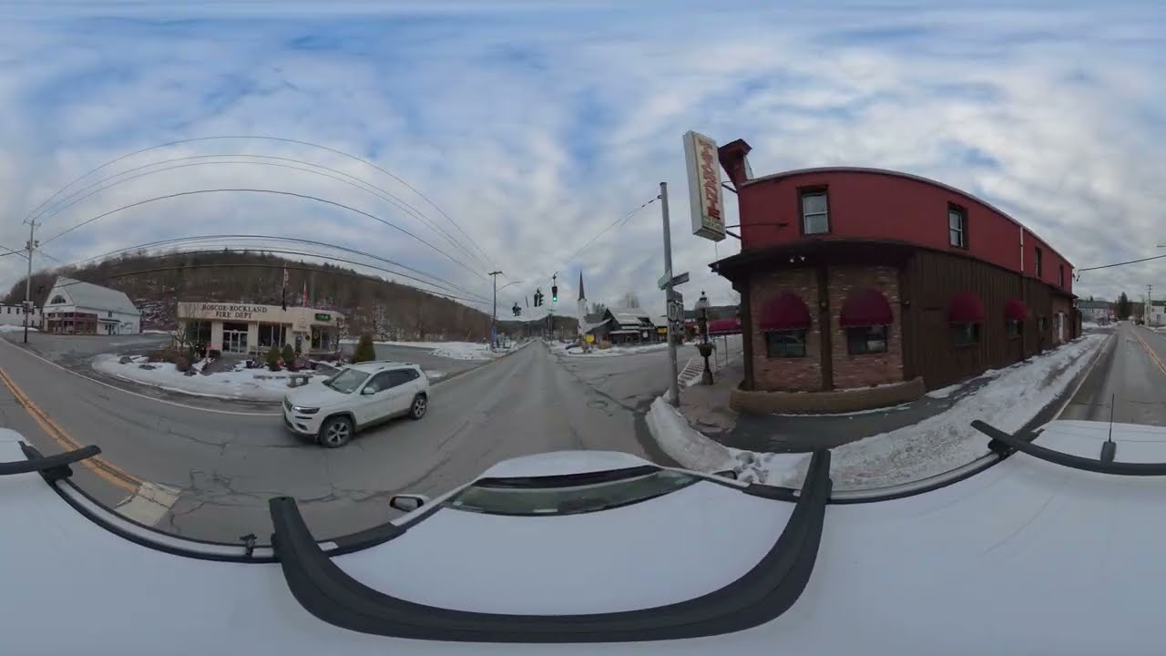360 video Drive through Cooks Falls to Roscoe, NY along the Beaver Kill.