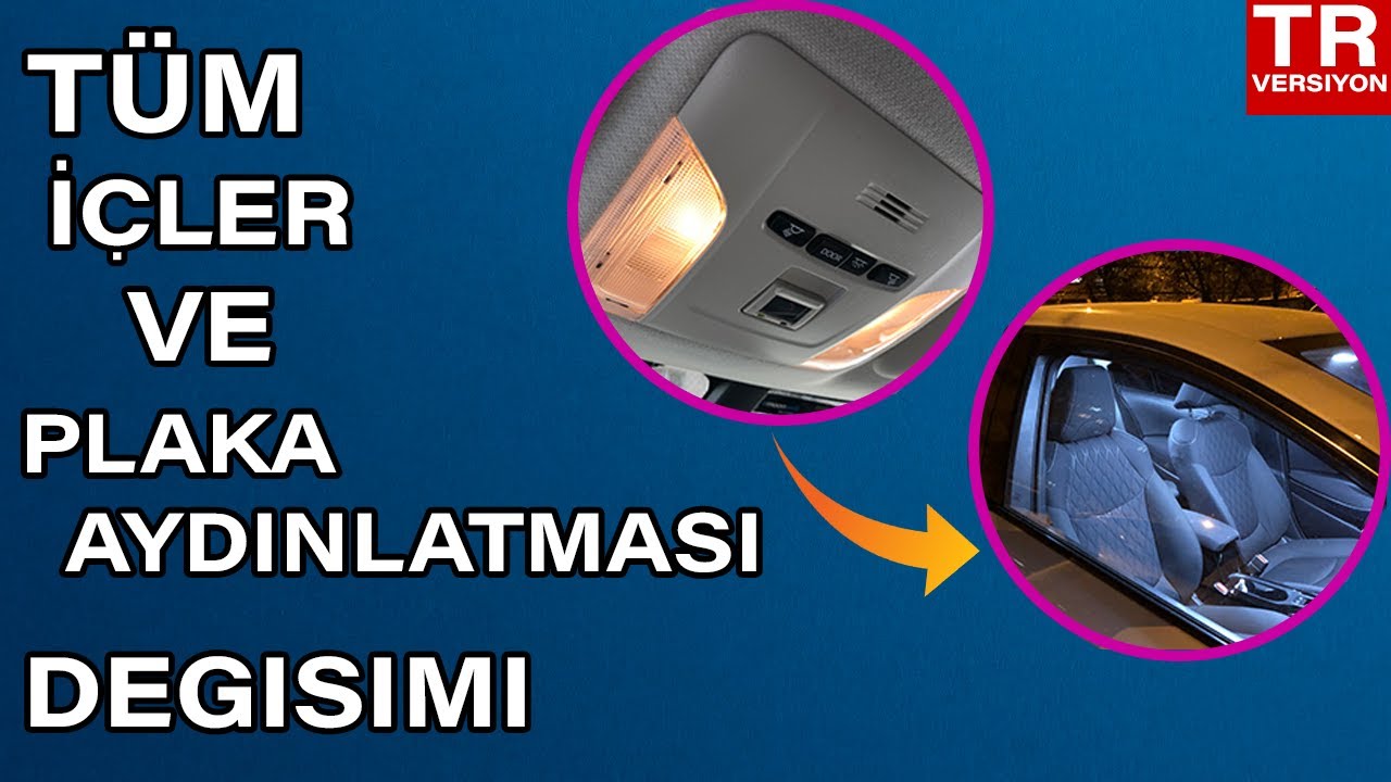 Toyota Corolla 2021 T&uuml;m i&ccedil; aydınlatmaları ve Plaka lambaları Değiştirme!