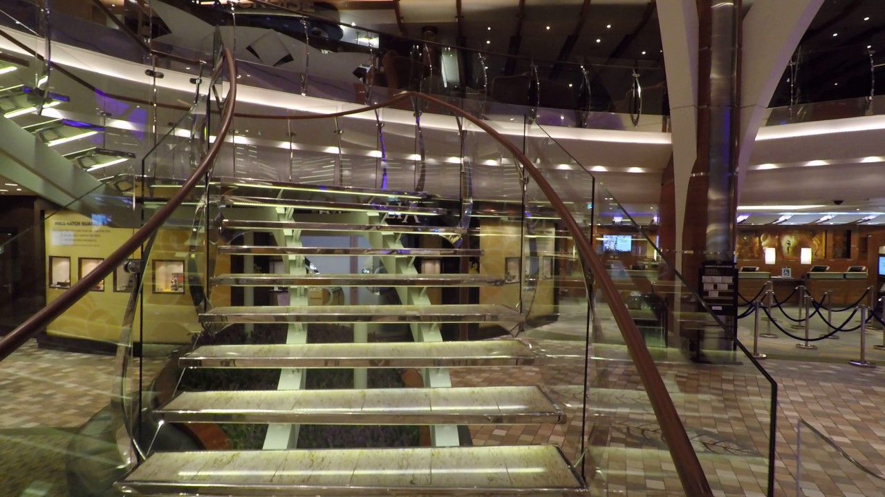 Oasis of the Seas Promenade Deck 5 and Deck 6  walk thru