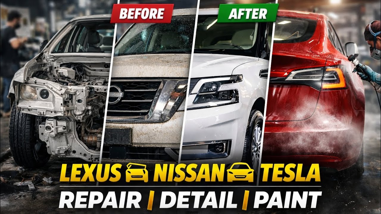 Lexus ES 350 Chassis Repaired & Made New 🔥 Full Structural Work | Live Repair Dubai