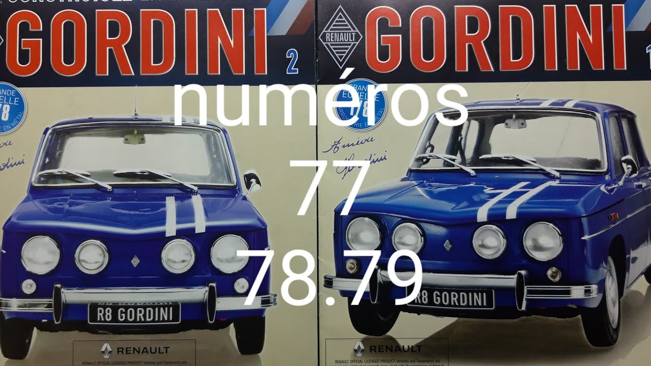 Renault 8 gordini eaglemoss 1/8 n° 77.78.79