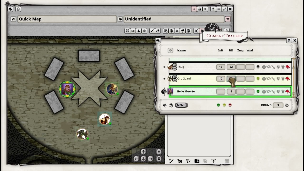Смена фракций в виртуальной настольной игре Fantasy Grounds.