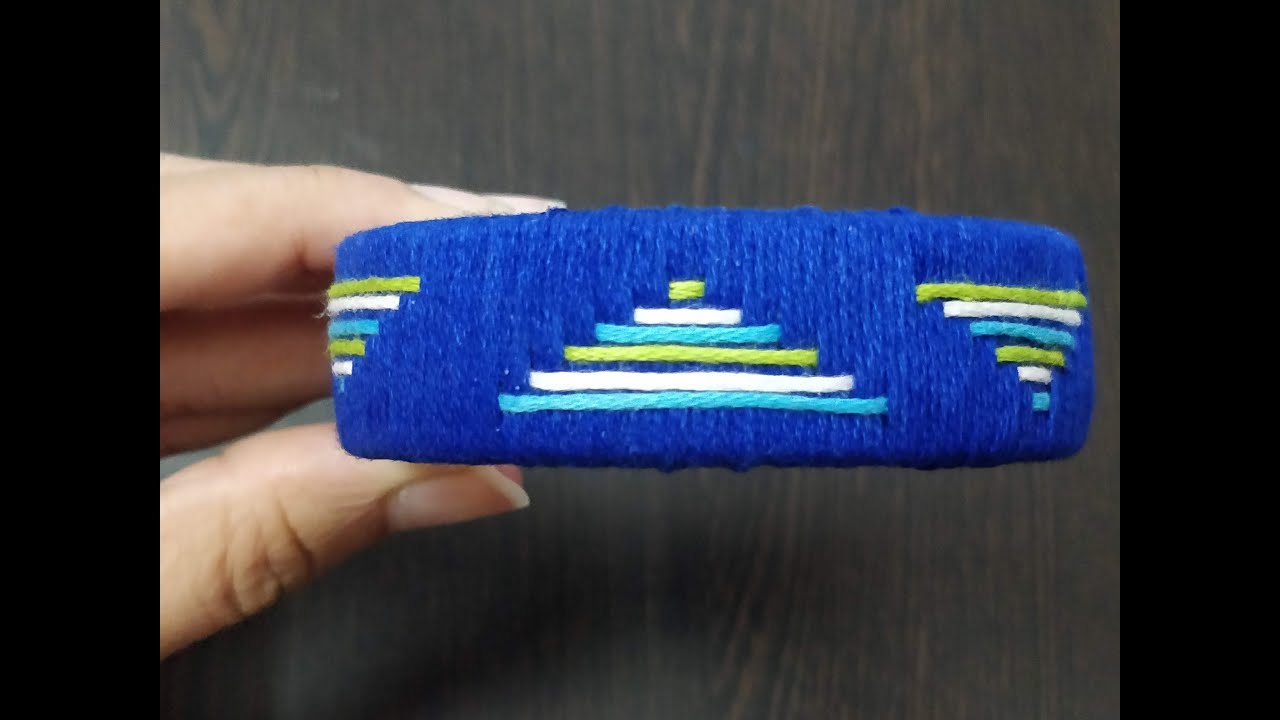 DIY Simple trendy bangle using embroidery threads||reuse old bangle||Using only 3 things||handmade