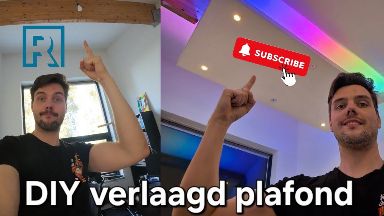 DIY Verlaagd plafond in mijn thuiskantoor — frame, spots & slimme LED’s