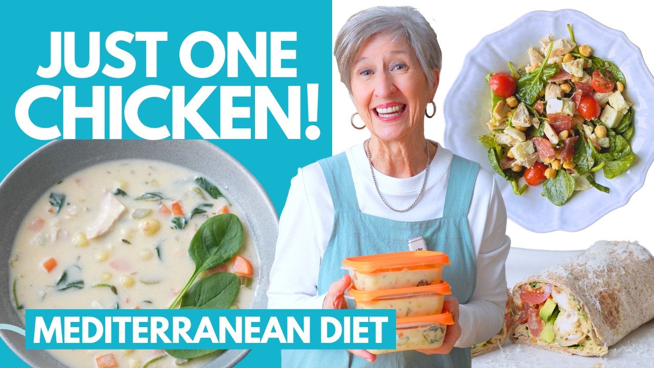 1 Rotisserie Chicken = 3 Easy MEDITERRANEAN DIET Recipes for Beginners