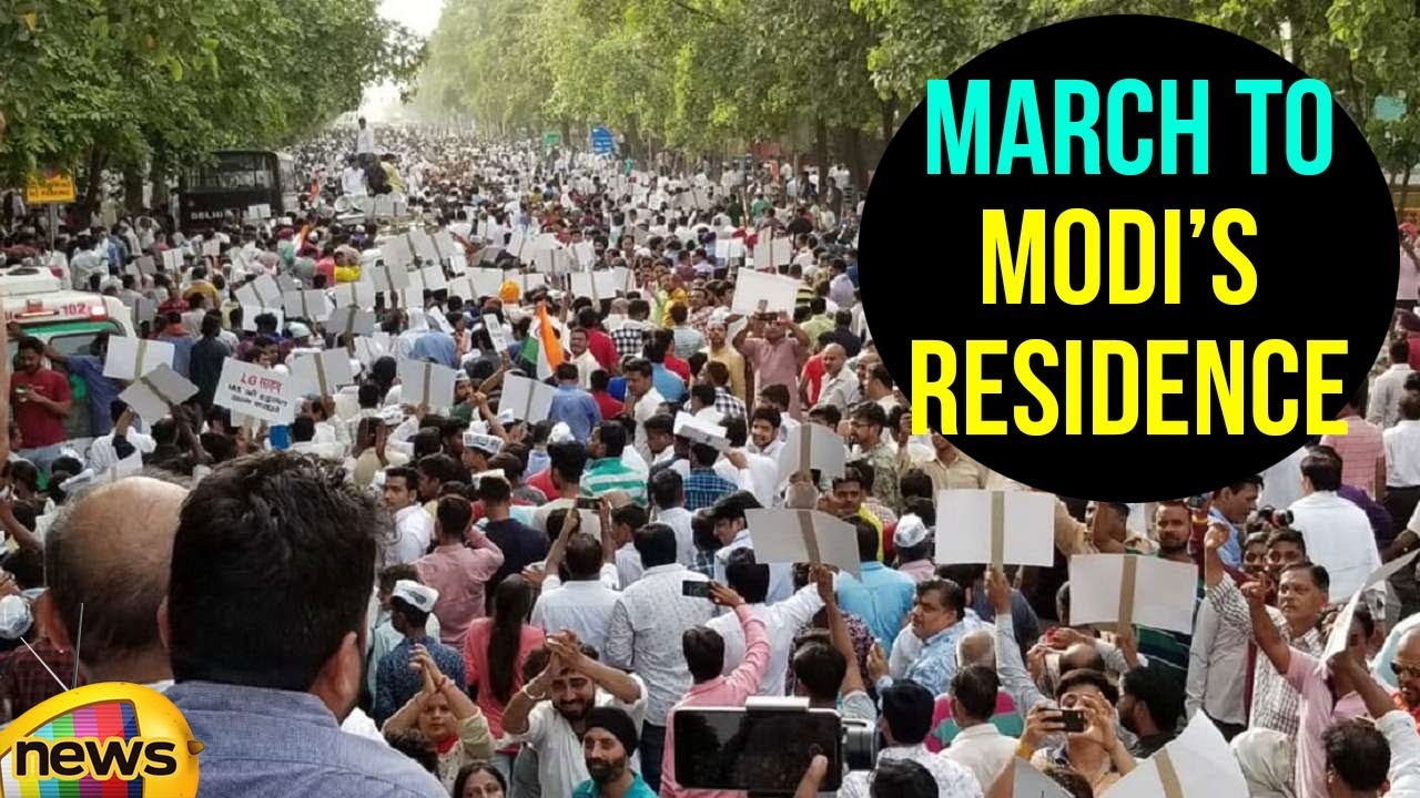 AAP Leaders Protest March to Narendra Modi&rsquo;s residence | AAP Dharna News Updates | Mango News