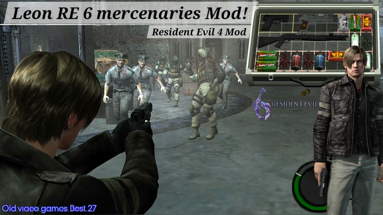 Leon RE 6 in Resident Evil 4 Mod! Mercenaries - Full Gameplay