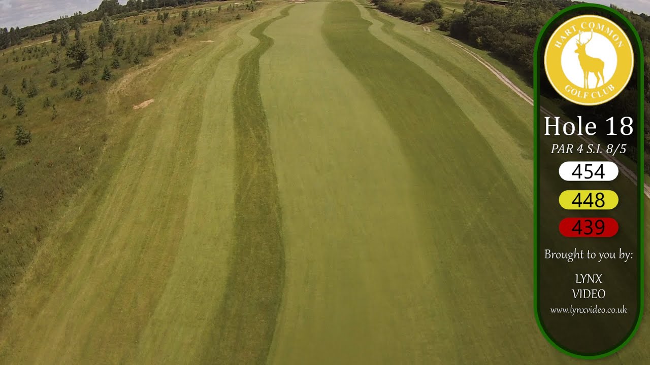 Hart Common Golf Club - hole 18 flyover