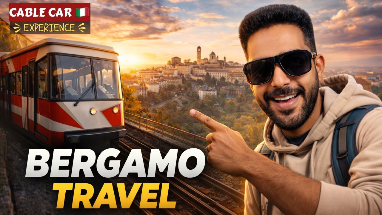 Bergamo Cable Car Experience 🇮🇹 | Funicular Ride to Città Alta